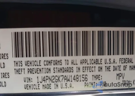 2010 Jeep Liberty Sport from USA, damaged, VIN 1J4PN2GK7AW148156